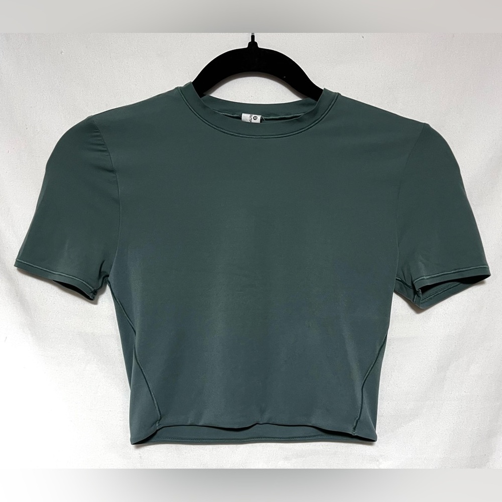 NEW Lululemon Crewneck Cropped T-Shirt Yoga Activewear Workout Gym Running Top - Picture 7 of 14